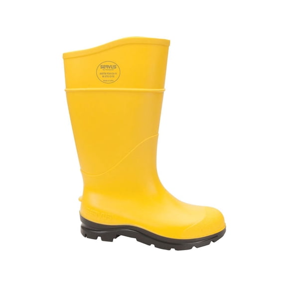 Servus CT PVC 14in Steel Toe Boot - Mens, Yellow/Black, 12