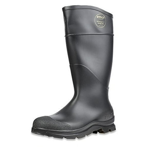 Servus Comfort Technology 14" PVC Steel Toe Men's Work Boots BLACK