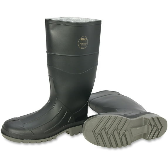 Honeywell, SVS18801BLM120, Servus Iron Duke PVC Steel Toe Safety Footwear, 2 / Pair, Black,Gray