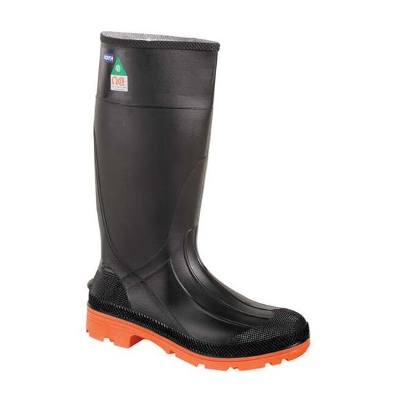 Men's Servus Rubber Boot, Steel Toe, 14" Height, Black, 14