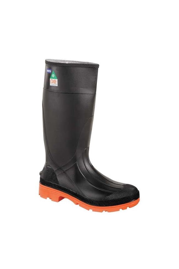 Men's Servus Rubber Boot, Steel Toe, 14" Height, Black, 14