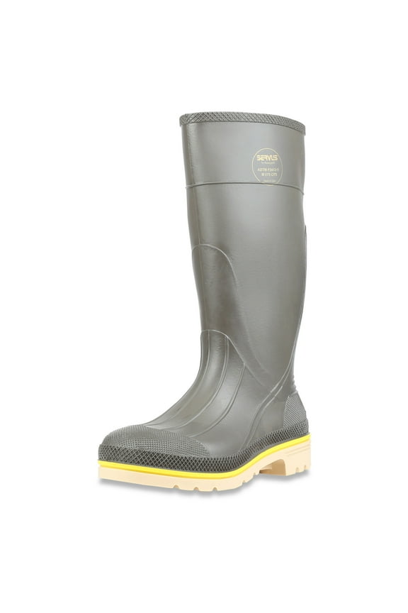 Pro+ 15" PVC Chemical-Resistant Steel Toe Men's Work Boots Size 10(M)