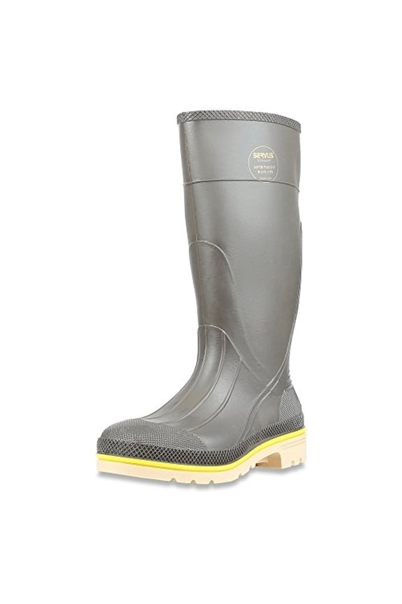 Honeywell Servus Rubber Boot,Men's,13,Knee,Gray,PR 75105/13