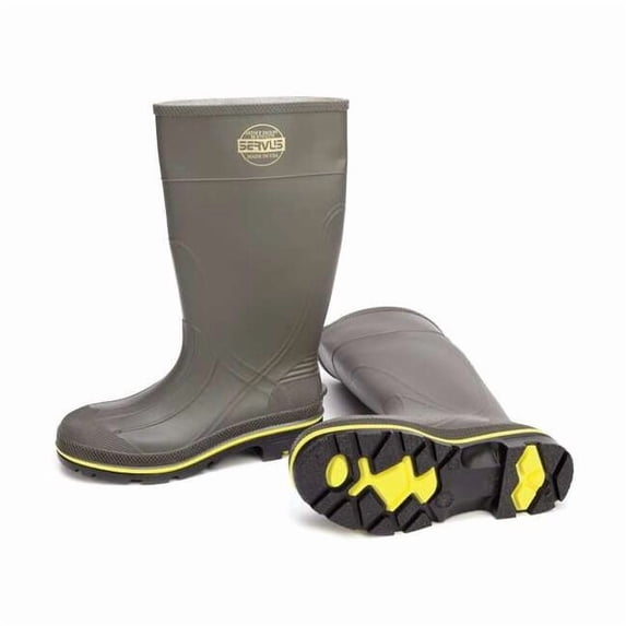 Servus Men's Servus Pro(R) Rubber Boot, Steel Toe, 15" Height, Gray, 15 75101/15