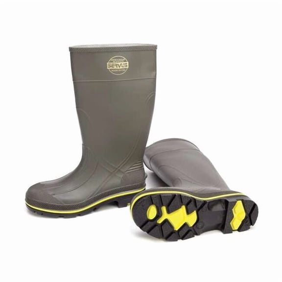 Servus Men's Servus Pro(R) Rubber Boot, Steel Toe, 15" Height, Gray, 15 75101/15