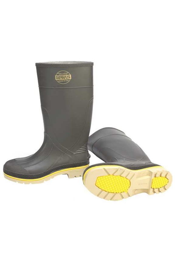 Pro+ 15" PVC Chemical-Resistant Steel Toe Men's Work Boots Size 9(M)