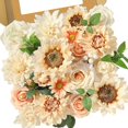 thumbnail image 2 of Serwalin 2-Pack Artificial Flowers Set - Burgundy & Navy Roses Peonies For Wedding Bouquets, Centerpieces, DIY Decor 2 of 4