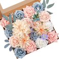 thumbnail image 2 of Serwalin 2-Pack Artificial Flowers Set - Burgundy & Navy Roses Peonies For Wedding Bouquets, Centerpieces, DIY Decor 2 of 4