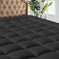 Serwall Washable Warm Black Mattress Pad Cover Topper Protector, Twin XL