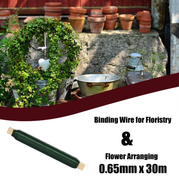 Ses Flexible Binding Wire for Floristry Flower Arranging Diy Crafting Model Making Iron Material Non-Elastic (1In X 98Ft)