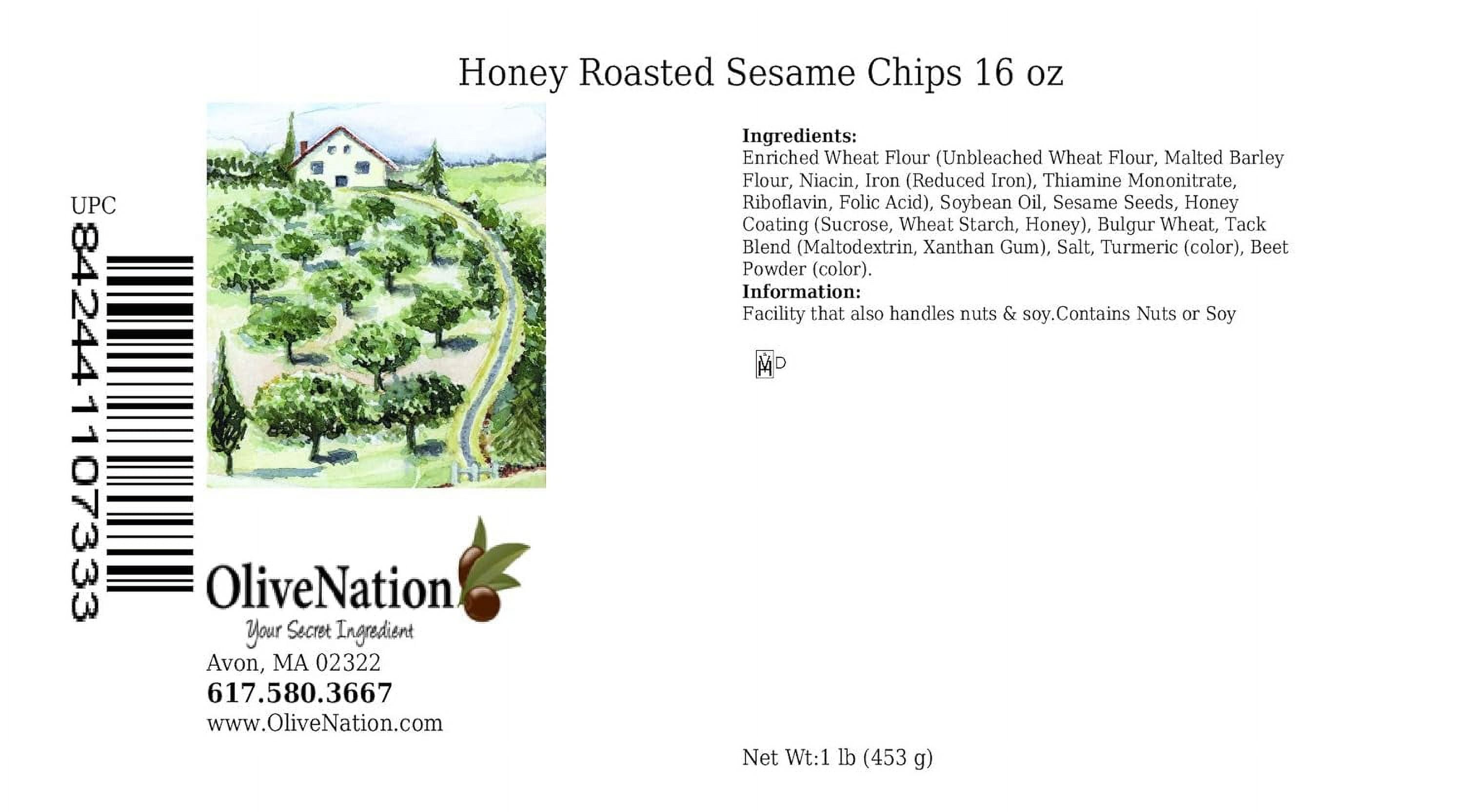 Sesame Chips, Crunchy, Sweet, Salty Treat for Snacking or Pub Mix, Non