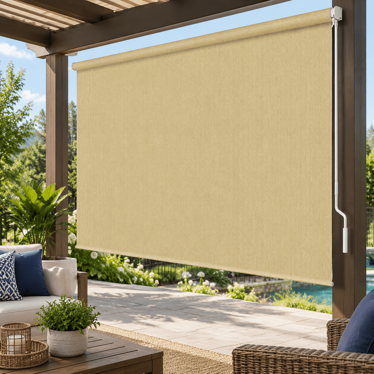 Sesame Outdoor Roller Shade 144
