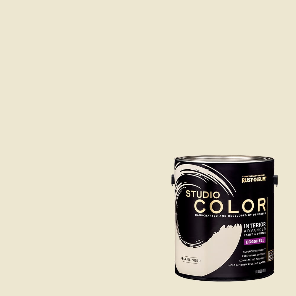Sesame Seed, Rust-Oleum Studio Color Interior Paint + Primer, Eggshell Finish, 2-Pack
