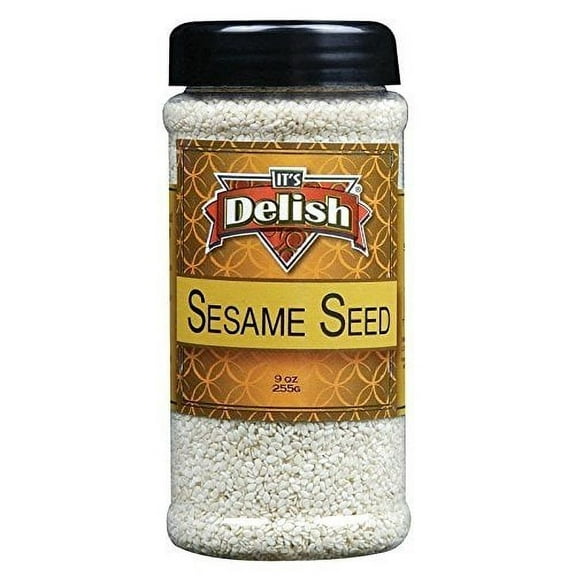 Sesame Seeds White Hulled by Its Delish, 9 Oz. Medium Jar