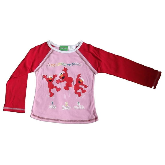 Sesame Srteet Elmo Toddler Girld Shirt Elmo Loves to Dance 4T