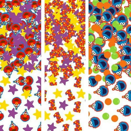 Sesame Street 1st Birthday 'Elmo Turns one' Confetti Value Pack (3 types)