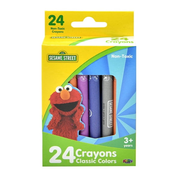 Sesame Street 24-Count Crayons, 3+ YEARS