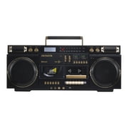 AIWA Retro Boombox CD & Cassette Player with Recording, Bluetooth 5.0, FM/AM Radio, USB/SD/AUX Inputs, LCD Display, Dual 40W Speakers, Vintage Portable Stereo