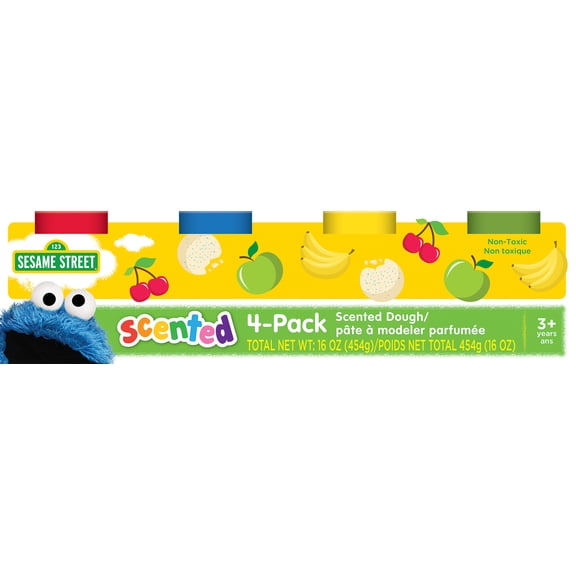 Sesame Street 4-Pack of 4 oz Scented Dough Cans