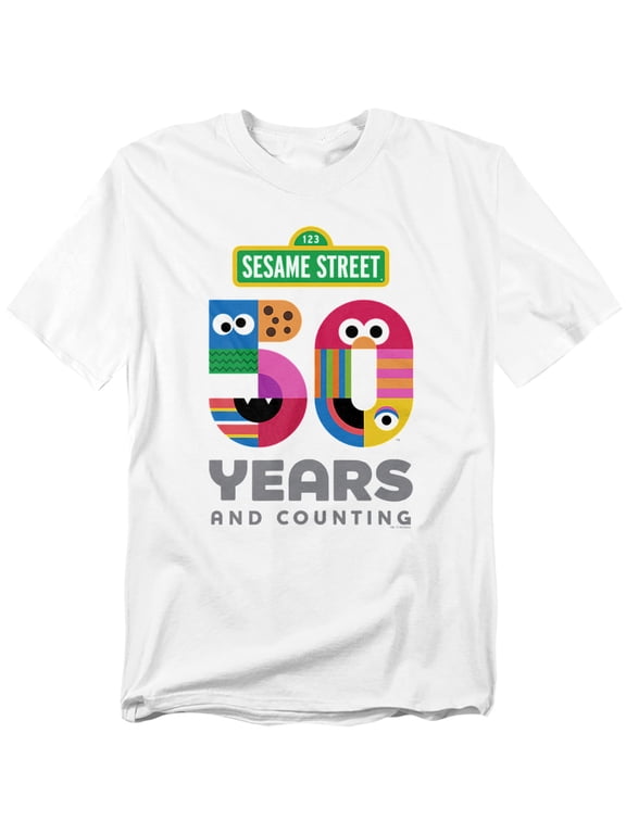 T-Shirt 50 Years Logo Unisex Graphic Tee For Men & Women White 