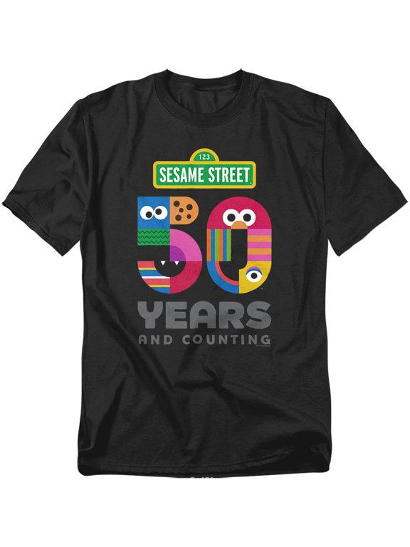 T-Shirt 50 Years Logo Unisex Graphic Tee For Men & Women Black 