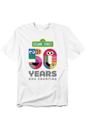 T-Shirt 50 Years Logo Unisex Graphic Tee For Men & Women White 