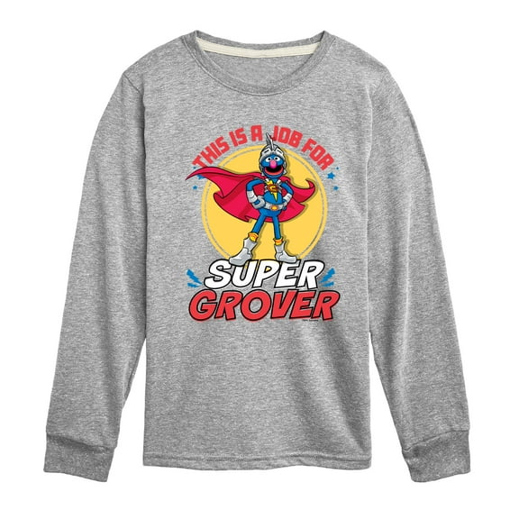 Sesame Street - A Job For Super Grover - Toddler and Youth Long Sleeve T-Shirt