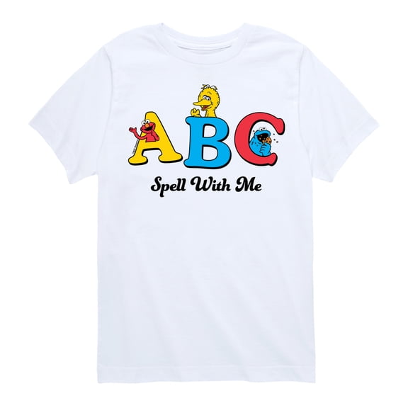 Sesame Street - ABC Spell With Me - Toddler and Youth Short Sleeve Graphic T-Shirt