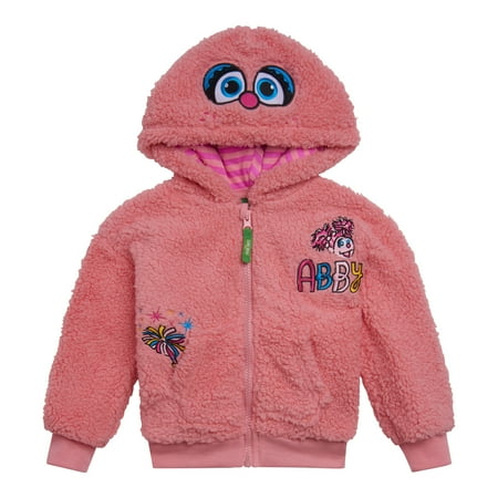Sesame Street Abby Cadabby Cozy Sherpa Zip Up Cosplay Hoodie Infant to Little Kid