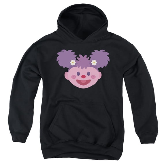 Sesame Street Abby Cadabby Kawaii Face Youth Kids Boy/Girls Pull-Over Hoodie, Black, Small
