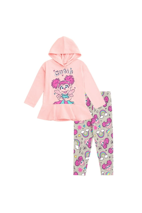 Abby Cadabby Rainbow Pullover Peplum Fleece Hoodie and Leggings Outfit Set Infant to Toddler