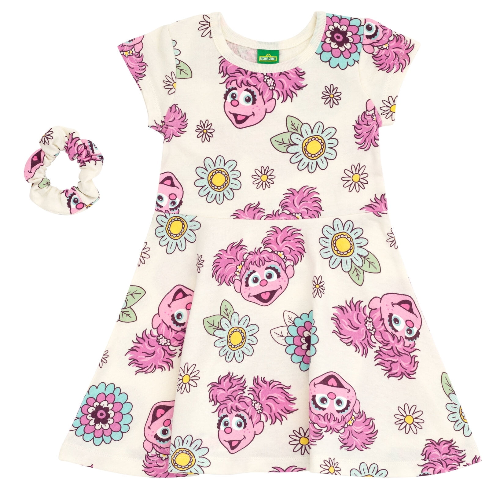 Sesame Street Abby Cadabby Toddler Girls Elmo Short Sleeve Dress with  Accessories - Walmart.com