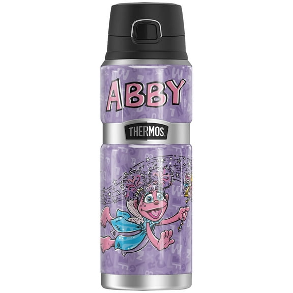Sesame Street Abby Character THERMOS STAINLESS KING Stainless Steel Drink Bottle, Vacuum insulated & Double Wall, 24oz