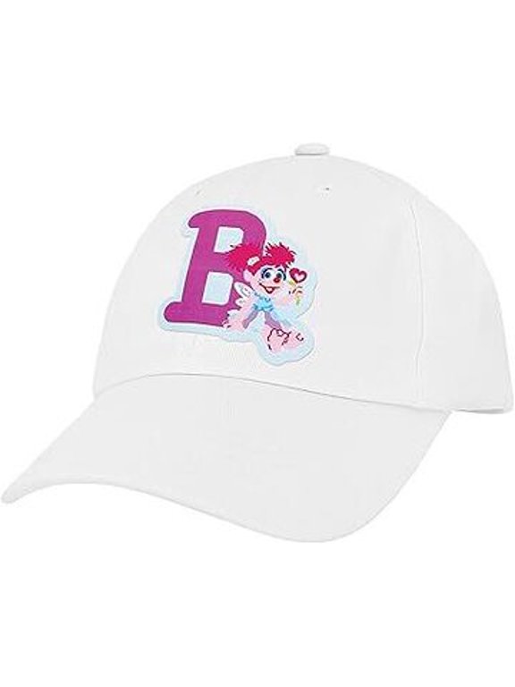 Sesame Street Abby Kids Toddler Cap With Initial, Toddler Boys Hat, Youth Girl Baseball Cap, Cute Toddler Baseball Cap Initial B