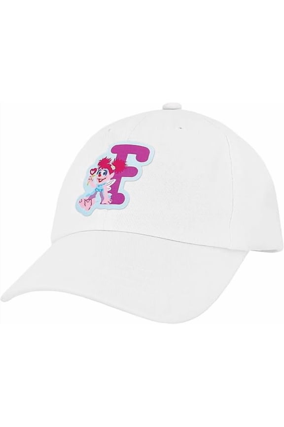 Sesame Street Abby Kids Toddler Cap With Initial, Toddler Boys Hat, Youth Girl Baseball Cap, Cute Toddler Baseball Cap Initial