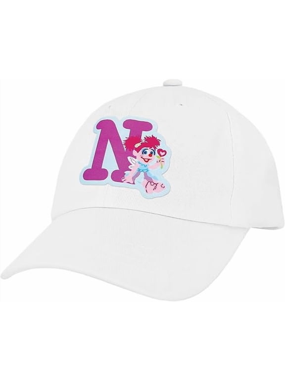 Sesame Street Abby Kids Toddler Cap With Initial, Toddler Boys Hat, Youth Girl Baseball Cap, Cute Toddler Baseball Cap