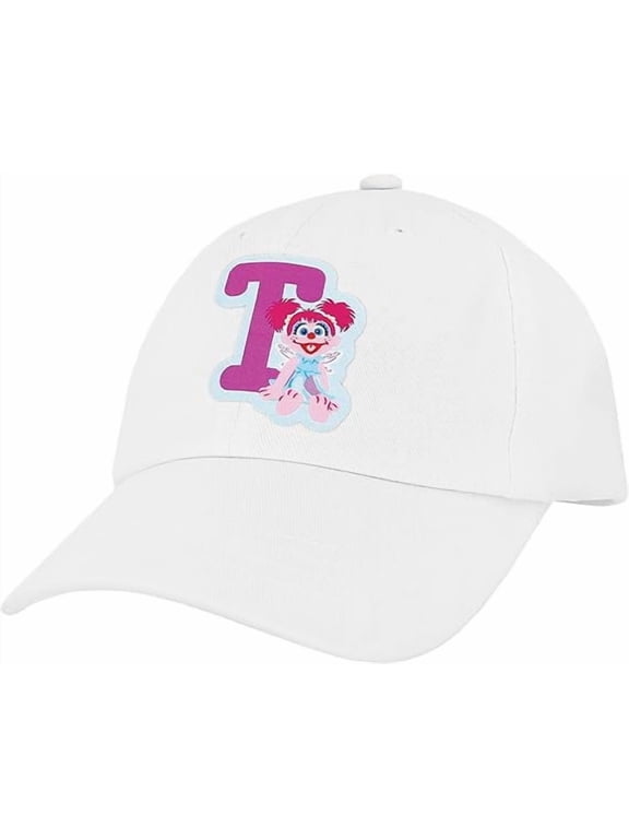 Sesame Street Abby Kids Toddler Cap With Initial, Toddler Boys Hat, Youth Girl Baseball Cap, Cute Toddler Baseball Cap