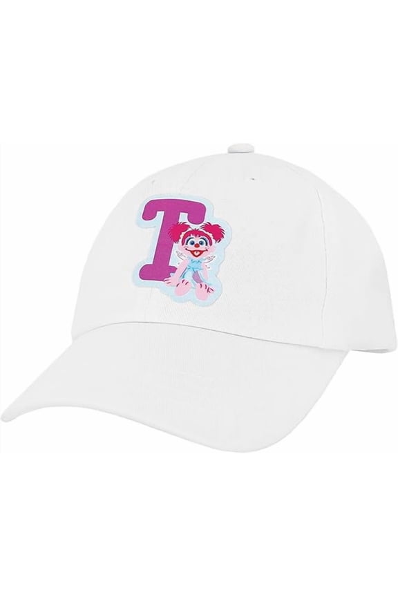 Sesame Street Abby Kids Toddler Cap With Initial, Toddler Boys Hat, Youth Girl Baseball Cap, Cute Toddler Baseball Cap