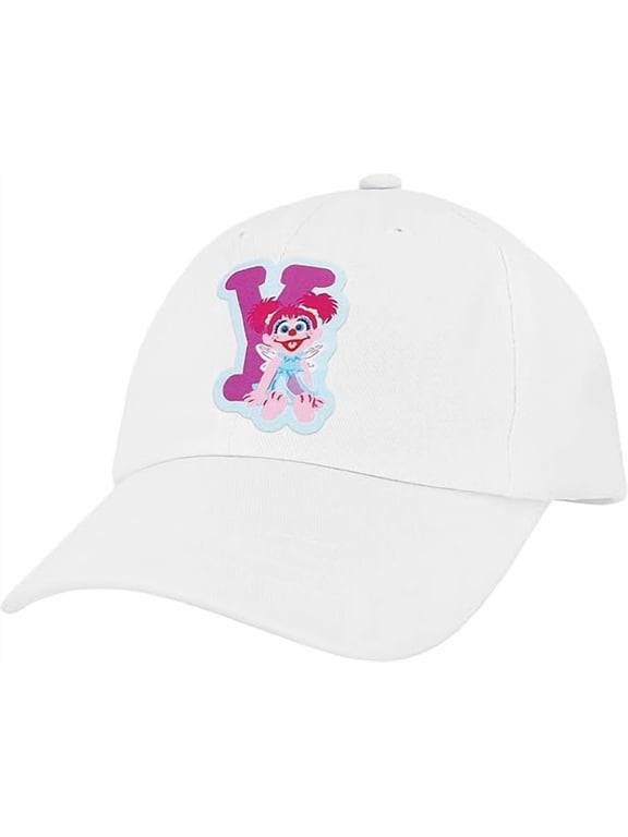 Sesame Street Abby Kids Toddler Cap With Initial, Toddler Boys Hat, Youth Girl Baseball Cap, Cute Toddler Baseball Cap