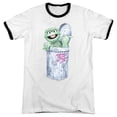 thumbnail image 1 of Sesame Street About That Street Life Adult Ringer T-Shirt White Black, 1 of 1