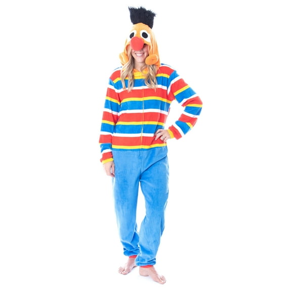 Sesame Street Adult Ernie Character Union Suit Costume Pajama For Men Women 2X