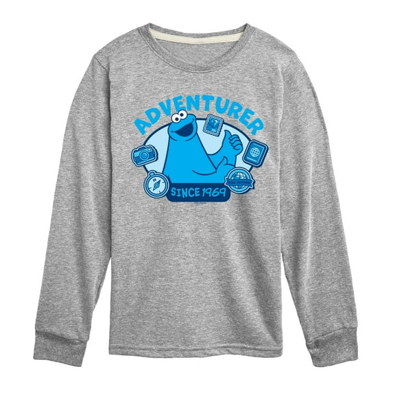 Sesame Street - Adventurer Cookie Monster - Toddler and Youth Long Sleeve T-Shirt