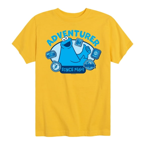 Sesame Street - Adventurer Cookie Monster - Toddler and Youth Short Sleeve Graphic T-Shirt
