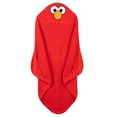 thumbnail image 1 of Sesame Street Baby Boys' Cotton Character Hooded Towel with Corner Pockets Red Elmo, 1 of 5