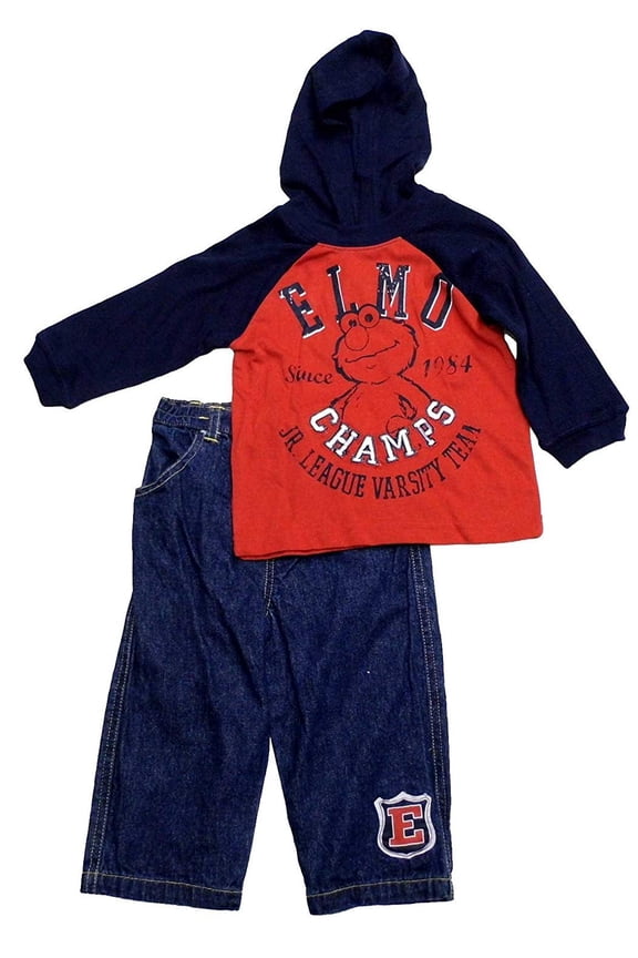 Sesame Street Baby Boys' Elmo Infant 2pc Set '' Elmo Champs'' 12Mos