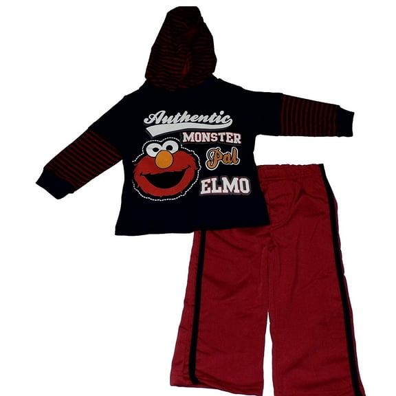 Sesame Street Baby Boys' Elmo Infant Boys 2 Piece SET Navy and RED 18 Months