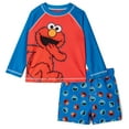 thumbnail image 1 of Sesame Street Baby Boys' Long Sleeve Rashguard and Swim Trunks Set Red/Blue Elmo, 1 of 4