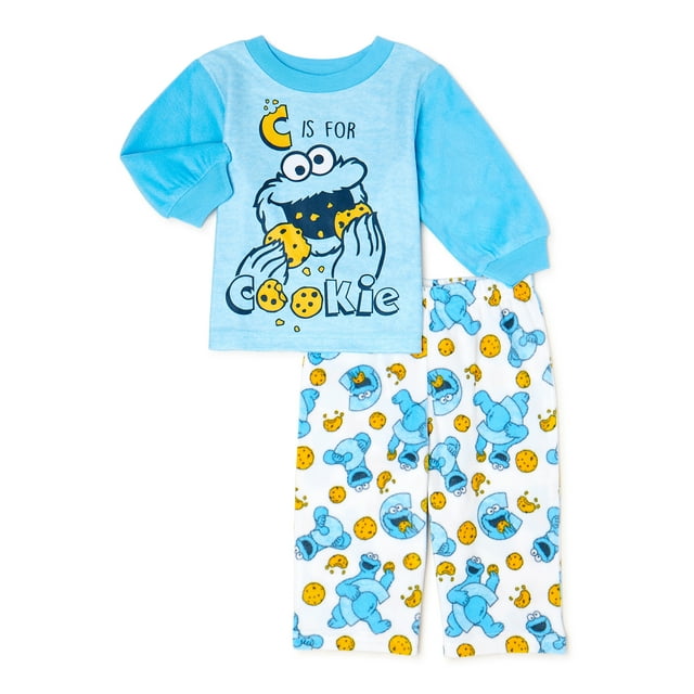 Sesame Street Baby Toddler Fleece Pajama Pants Set, 2Piece, Sizes 12M
