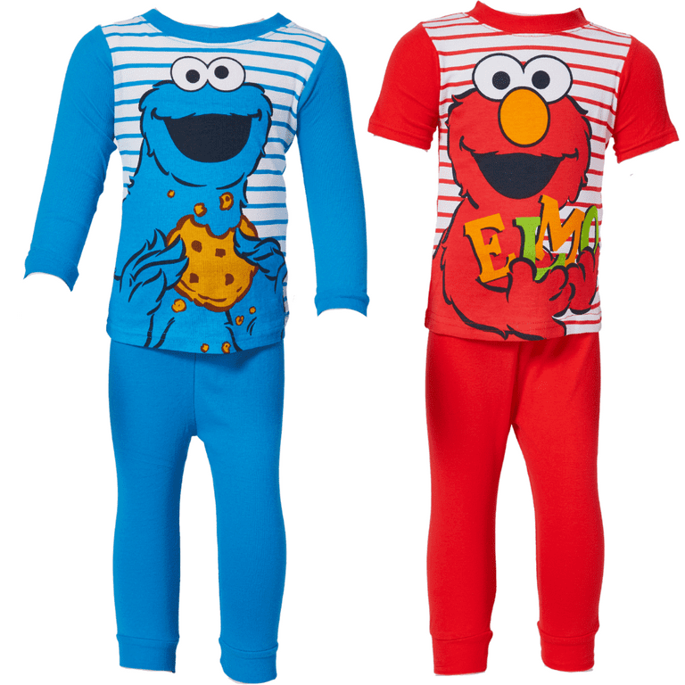 Sesame Street Elmo Christmas Toddler Girl Footed Blanket Sleeper Pajamas  New 4T