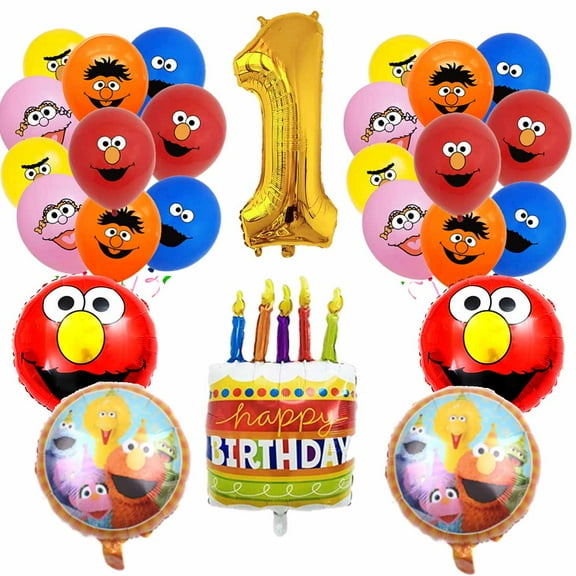 Sesame Street Balloons Party Supplies 1st Big Number Decorations Decor Kit Birthday